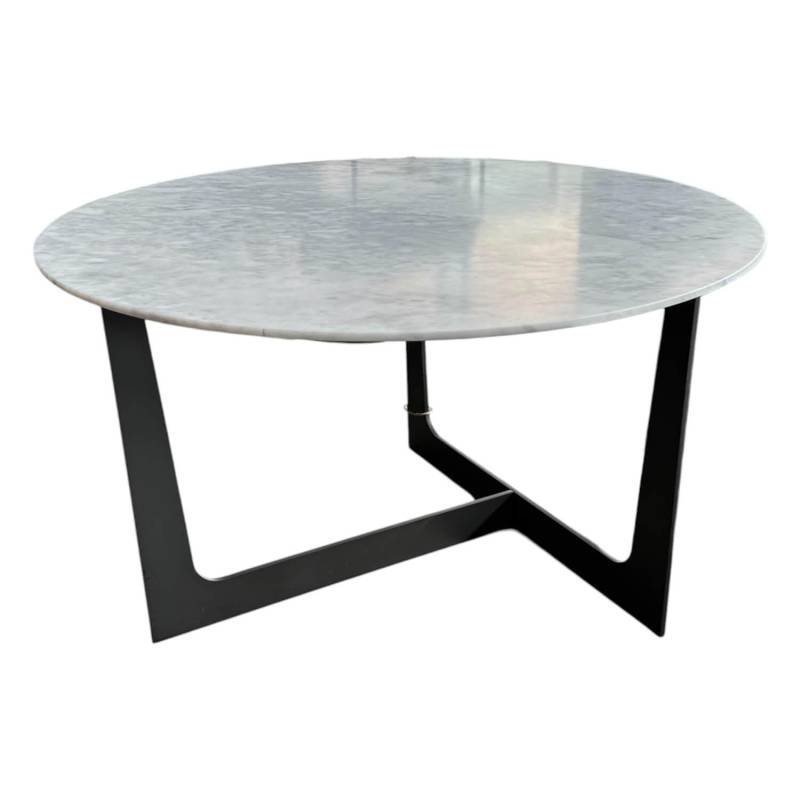 Couchtisch Ilary Gestell Metall Marmor Grigio Roma mit Halbglanzfinisch von Poltrona Frau