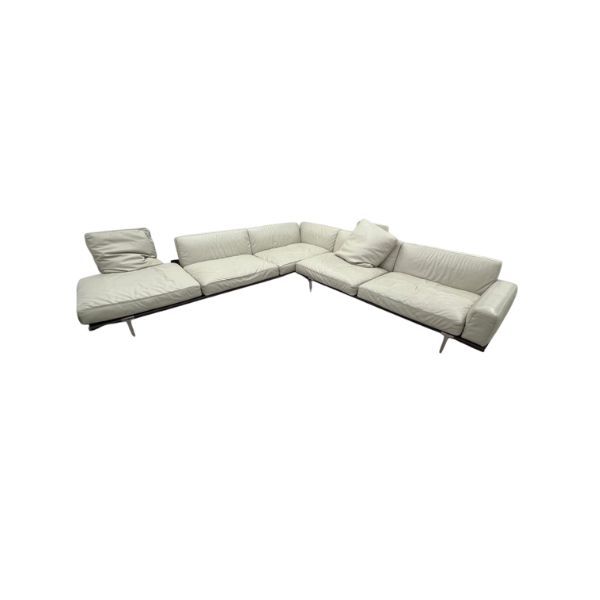 Modulares Ledersofa Weiß, Poltrona Frau von Poltrona Frau