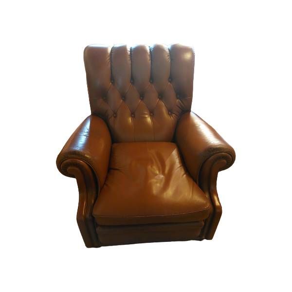 Sessel Bonnie aus braunem Leder, Poltrona Frau von Poltrona Frau