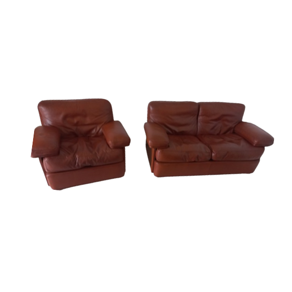 divano in pelle Frau 2 posti+ poltrona color cognac 2 posti , Poltrona Frau divano in pelle Frau 2 posti+ poltrona color cognac 2 posti , Poltrona Frau von Poltrona Frau