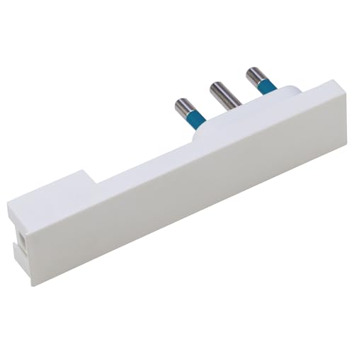 POLY POOL - PP0417X Stecker Space Zero groß 16A extra flach platzsparend Kabelausgang 90° Mindestdicke Made in Italy Weiß von Poly Pool