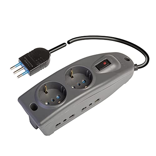 Poly Pool Mehrfachsteckdose mit 6 Steckdosen verschiedener Standards, 1,5 m Kabellänge, mit Sicherheitsschalter, PP2515.2 Poly Pool Mehrfachsteckdose mit 6 Steckdosen verschiedener Standards, 1,5 m Kabellänge, mit Sicherheitsschalter, PP2515.2 von Poly Pool