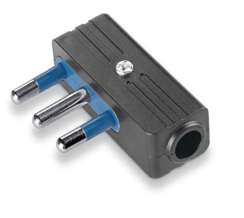 Poly Pool PP0420.1X SPACE SALVER Italienischer Stecker groß 16A Ausgang Kabel Clip 90° Schraube, Schwarz von Poly Pool