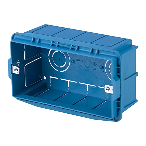 Poly Pool PP8130 Einbau-Anschlussdose für Mauerwerk, maximal 4 Module, rechteckig, blau von Poly Pool