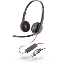 Poly Blackwire 3220 USB-C Stereo-Headset + USB-C/A-Adapter Poly Blackwire 3220 USB-C Stereo-Headset + USB-C/A-Adapter von Poly