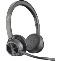 POLY VOYAGER 4320 UC Telefon On Ear Headset Bluetooth® Stereo Schwarz Mikrofon-Rauschunterdrückung von Poly