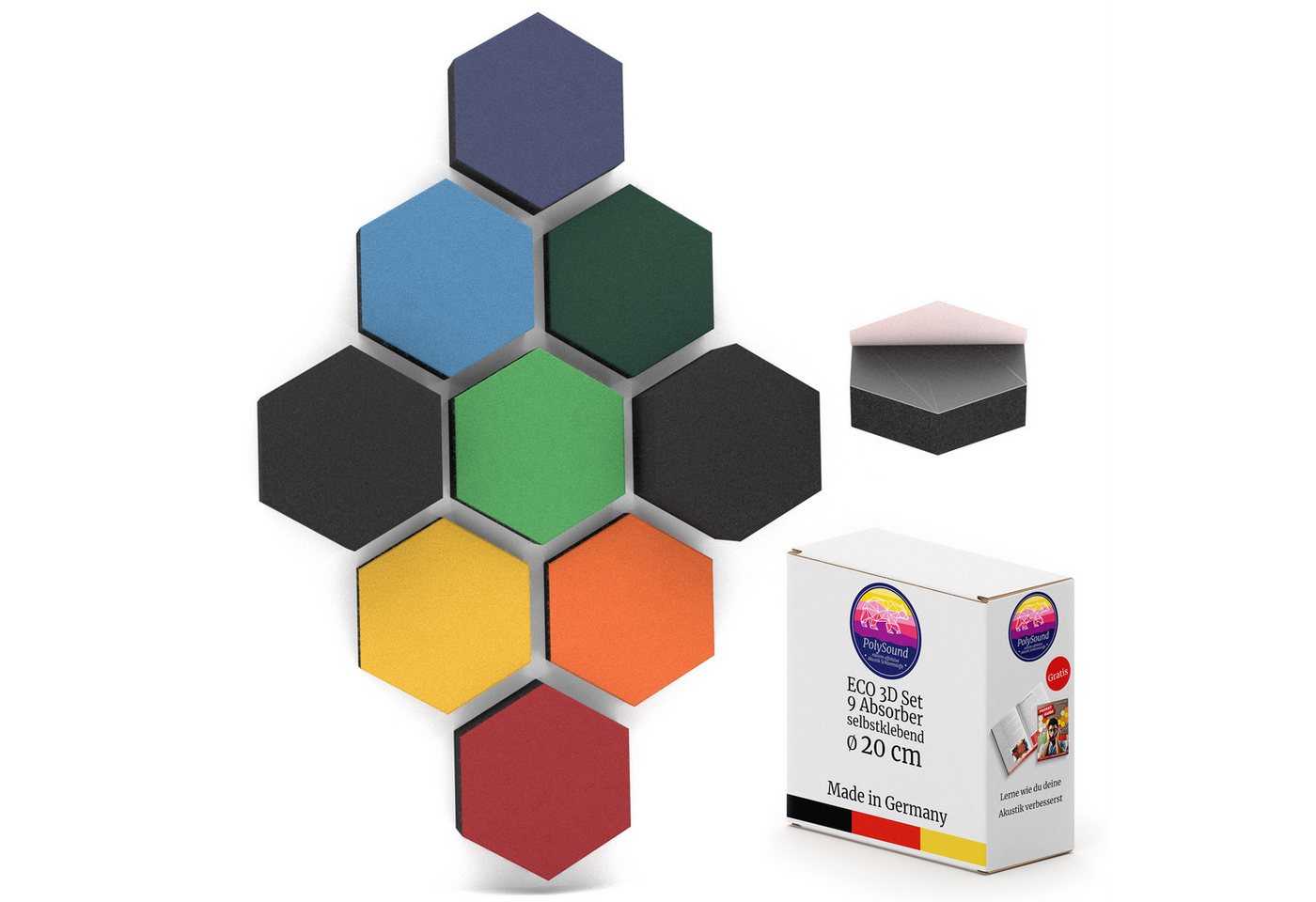 PolySound Dekorpaneele PolySound® ECO Akustikpaneele selbstklebend - Extra schalldämmend von PolySound