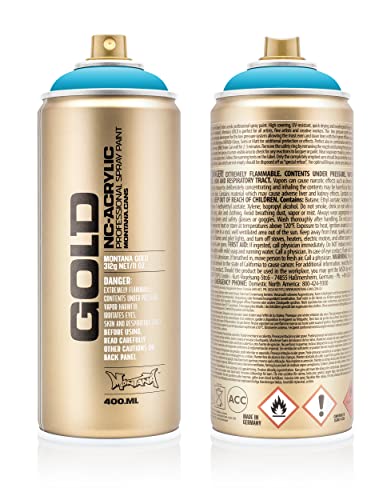 PolySound Sprühfarbe Dose: Montana Cans Gold Bermuda +HowTo – Magazin - Breites Farbspektrum & besonders hohe Deckkraft - für Künstler & Kreative von PolySound