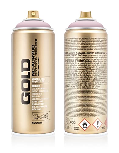 PolySound Sprühfarbe Dose: Montana Cans Gold Pale Pink +HowTo – Magazin - Breites Farbspektrum & besonders hohe Deckkraft - für Künstler & Kreative von PolySound