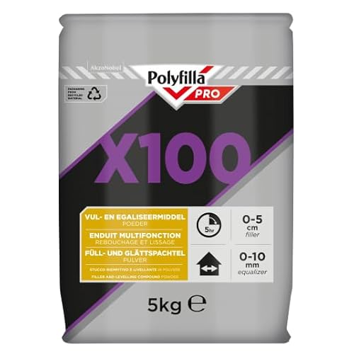 Polyfilla Pro 5234909 X100 Rasierender Füllstoff, Weiß von Polyfilla Pro