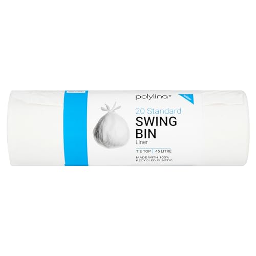 Polylina 20x 20 robuste und strapazierfähige Müllbeutel mit Schwingdeckel, Kunststoff, weiß, 20 Count (Pack of 1) Polylina 20x 20 robuste und strapazierfähige Müllbeutel mit Schwingdeckel, Kunststoff, weiß, 20 Count (Pack of 1) von Polylina