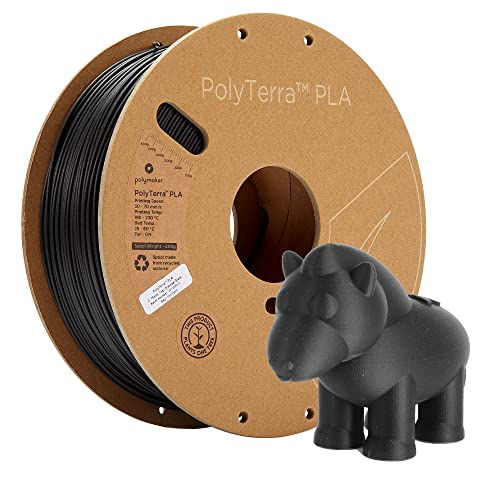 Polymaker 70820 PolyTerra PLA Filament PLA geringerer Kunststoffgehalt 1.75mm 1000g Schwarz (matt) 1 von Polymaker