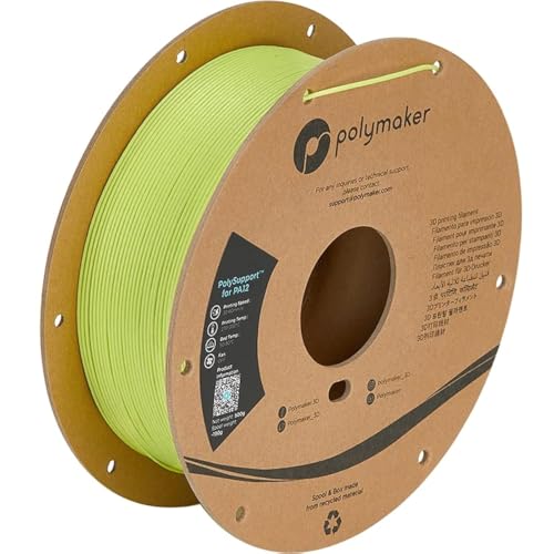 Polymaker Break Away Stützmaterial für Nylon PA12 1,75 mm Filament, 500 g Spule – PolySupport 3D-Filament, unterstützt 3D-Drucker-Filament, einfache Unterstützung, Entfernung von Hand von Polymaker