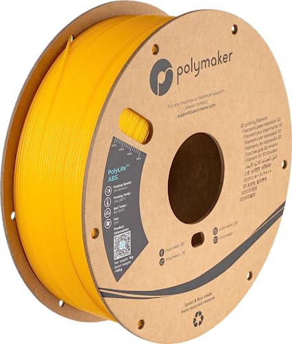 Polymaker PE01006 PolyLite Filament ABS geruchsarm 1.75mm 1000g Gelb 1St. von Polymaker