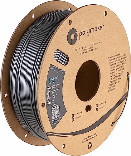 Polymaker PB01012 Filament PETG hitzebeständig, hohe Zugfestigkeit 1.75mm 1000g Silber PolyLite™ von Polymaker