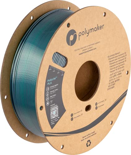 Polymaker PolyLite Silk PLA Dual Color - 1,75mm - 1kg - Jadeite Green-Chrome von Polymaker