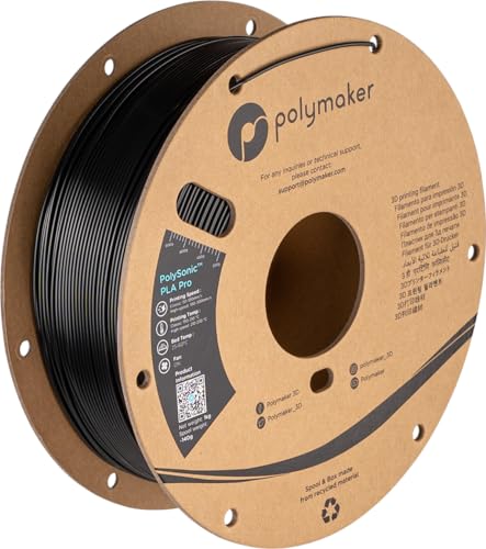 Polymaker PolySonic High Speed PLA PRO - 1 kg - Black von Polymaker
