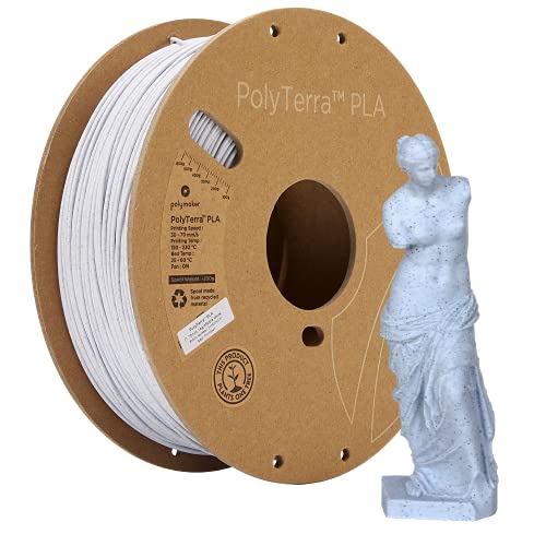 Polymaker PolyTerra PLA Marble Weiß - 1.75mm - 1kg von Polymaker