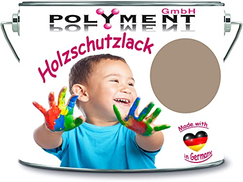 5 Liter Holzschutzlack Holzlack Holzlasur wetterbeständiger Langzeitschutz Wetterschutzfarbe Holzschutzfarbe (RAL 1019 Graubeige) von Polyment GmbH