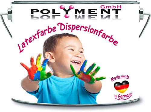 Dispersionsfarbe strapazierfähige Latexfarbe Wandfarbe in vielen einzigartigen Farben (1 l, Blau Grün) von Polyment GmbH