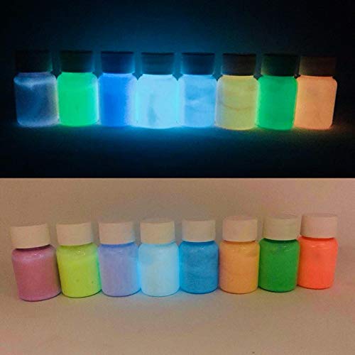 Polyment Profi Premium Leuchtfarbe - Sehr hell im Dunkeln nachleuchtende Farbe. Selbstleuchtendes UV Glühfarbe, Nachleuchtfarbe, selbstleuchtende Wandfarbe,Glow in the Dark Orange 50ml von Polyment GmbH