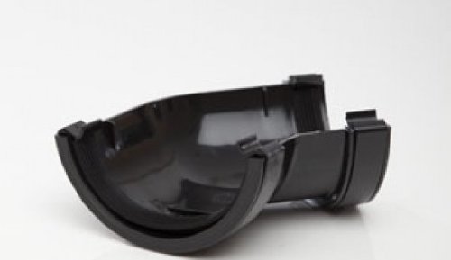 Polypipe RR104 schwarz 135º Winkel für 112 mm Halb Rund Dachrinne System Polypipe RR104 schwarz 135º Winkel für 112 mm Halb Rund Dachrinne System von Polypipe Half Round