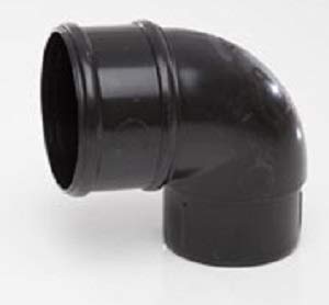 Polypipe RR132 92,5 Grad abgewinkelter Bogen für 68 mm Fallrohr, Schwarz von Polypipe