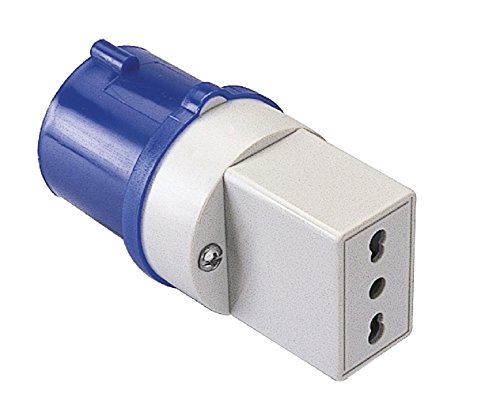 Poly Pool PP0639S Industrieller Adapter CEE 3 Poli IEC309 Grande 16A und Steckdose Civile Standard Italienischer Standard Bivalent-IP20 von Poly Pool