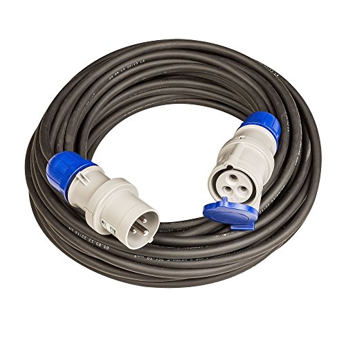 Poly Pool PP2652 CEE-Verlängerung 3-polig 20 m Kabel 3G1,5 qmm Stecker und Industrie-Steckdose IEC309 Grande 16A IP44 Ideal für Wohnmobile von Poly Pool