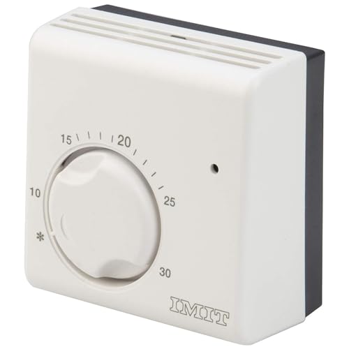 POLY POOL - PP1461 Elektromechanischer Thermostat 230V - Thermostat Heizkessel Regelbereich +5°C/+30°C - Wandraumthermostat Frostschutzfunktion und Leuchtanzeige für Heizkessel - Made in Italy von Poly Pool