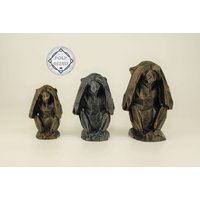 Affe Figur Handbemalt, Low Poly Schimpanse Skulptur, Einzigartiges Geschenk Für Tierliebhaber, Inneneinrichtung Deko Wohnzimmer Und Büro von Polyrized3D