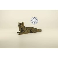 Liegende Katze Figur, Handbemalte Kätzchen Skulptur, Einzigartiges Geschenk Für Katzenliebhaber, Inneneinrichtung Deko Zuhause Und Büro von Polyrized3D