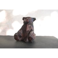 Low Poly Bär Figur | Grizzly-, Braun-, Schwarzbär Skulptur 3D-Gedruckt & Handbemalt Einzigartiges Weihnachtsgeschenk Deko Für Zuhause von Polyrized3D