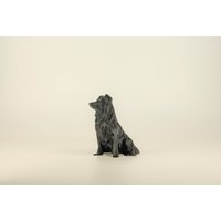 Low Poly Border Collie Figur, Handbemalte Skulptur, Einzigartiges Geschenk Für Hundeliebhaber Und Haustierbesitzer, Deko Zuhause von Polyrized3D