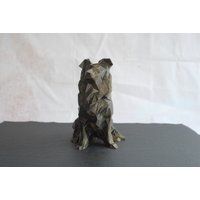 Low Poly Border Collie Figur| Hundeskulptur | 3D-Gedruckt & Handbemalt Einzigartiges Weihnachtsgeschenk Deko Für Zuhause von Polyrized3D