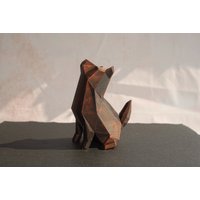 Low Poly Heulender Wolf Figur | Fuchs Skulptur 3D-Gedruckt & Handbemalt Einzigartiges Weihnachtsgeschenk Deko Für Zuhause von Polyrized3D