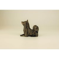 Low Poly Shiba Inu Figur, Handbemalte Akita Skulptur, Einzigartiges Geschenk Für Hundeliebhaber Und Haustierbesitzer, Deko Zuhause von Polyrized3D