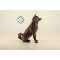 Low Poly Shiba Inu Figur, Handbemalte Akita Skulptur, Einzigartiges Geschenk Für Hundeliebhaber Und Haustierbesitzer, Deko Zuhause von Polyrized3D