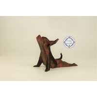 Süße Chihuahua Yoga Figur, Low Poly Hunde Skulptur, Einmaliges Geschenk Für Hundeliebhaber Und Haustierbesitzer, Deko Wohnzimmer von Polyrized3D