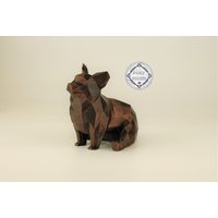 Welsh Corgi Pembroke Figur, Handbemalte Low Poly Skulptur, Einzigartiges Geschenk Für Hundeliebhaber Und Haustierbesitzer, Deko Zuhause von Polyrized3D