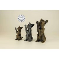 stehende Katze Figur, Handbemalte Kätzchen Skulptur, Einzigartiges Geschenk Für Katzenliebhaber, Inneneinrichtung Deko Zuhause Und Büro von Polyrized3D