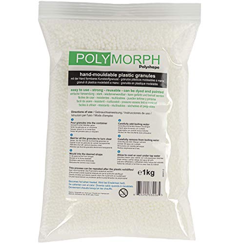 Polyshape Polymorph - formbare Plastikgranulate für Selbermachen, Zahnprothesen, Spezialeffekte - 1kg Beutel von Polymorph