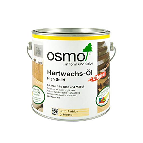 OSMO Hartwachs-Öl HS Original 3011 Farblos glänzend 0,75l Gebinde von OSMO