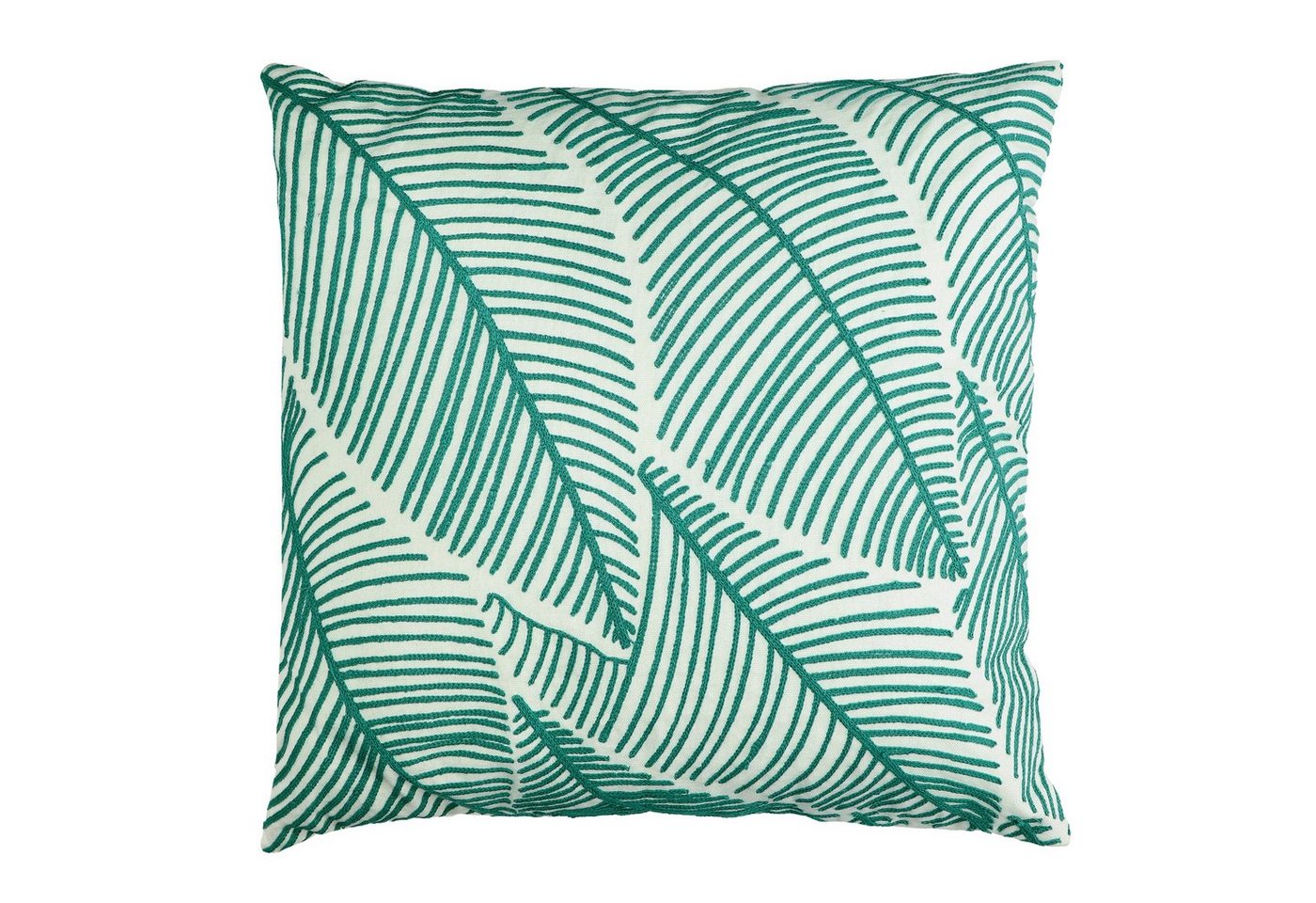 Pomax Home Collection Dekokissen Pomax Boho Kissen Leaf, Dekokissen Blatt, offwhite-grün 45 x 45 cm, Kissenliebe, Sofakissen, Boho Kissen von Pomax Home Collection