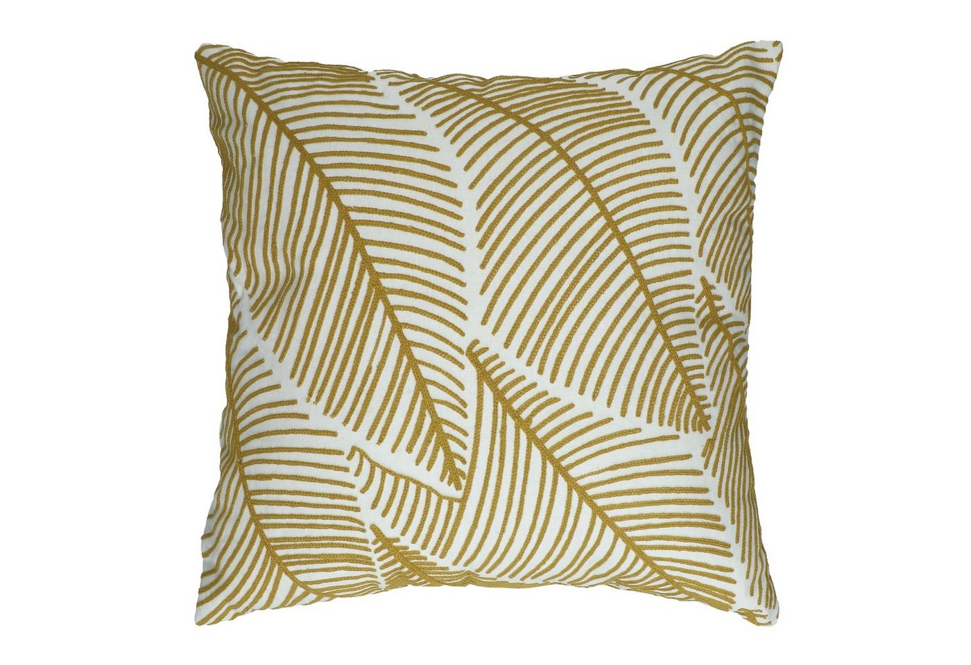 Pomax Home Collection Dekokissen Pomax Boho Kissen Leaf, Dekokissen Blatt, offwhite-ocker 45 x 45 cm, Kissenliebe, Sofakissen, Boho Kissen von Pomax Home Collection