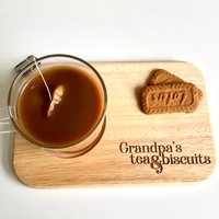 Opas Tee Und Kekse Gravierte Tafel/Personalisierte Kaffeetafel Geschenk Für Geburtstag, Neues Zuhause, Jubiläum Tee, Kaffeeliebhaber von PomchickGift