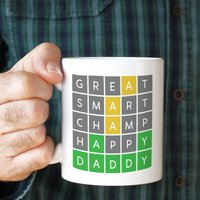 Wordle Tasse Für Papa/Geschenk Vatertagsgeschenk Neues Lustiges Word Game Weihnachtsgeschenke Dada Neuheit von PomchickGift