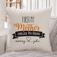 Zuerst Meine Mutter Für Immer Mein Freund Kissenbezug/Personalisierte Muttertag Mit Namen Custom Geschenk von PomchickGift