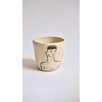 Handgemachte Keramik Kaffeetasse Handbemalte Steinzeug Kunst von Pomelopotteryshop