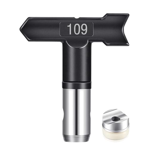 1 Stück 109 Airless Düse mit Spitzendichtung für Airless Farbsprühsysteme Reversible Sprühspitzen Airless Farbsprühgerät Airless Spray Gun Airless Düse Set für Häuser Gebäude Gartendecks Zäune (109*1) von Pomelotree